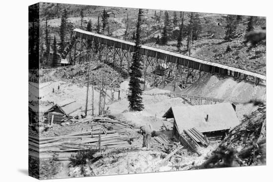 Dewey Gold Mine on Thunder Mountain, Idaho Photograph - Thunder Mountain, ID-Lantern Press-Stretched Canvas
