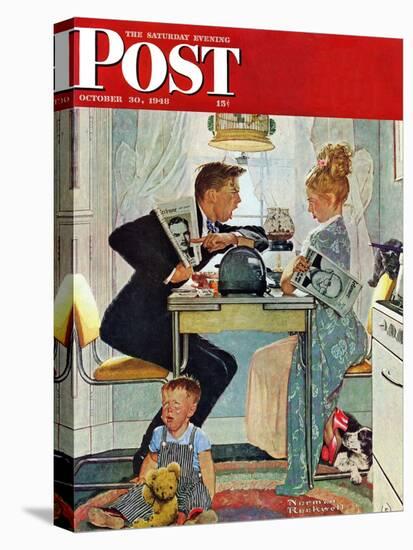 "Dewey v. Truman" Saturday Evening Post Cover, October 30,1948-Norman Rockwell-Premier Image Canvas