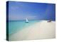 Dhoni and Lounge Chairs on Tropical Beach, Maldives, Indian Ocean-Papadopoulos Sakis-Premier Image Canvas