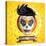 Dia De Los Muertos Day of the Dead Skull Face Painting-escova-Stretched Canvas