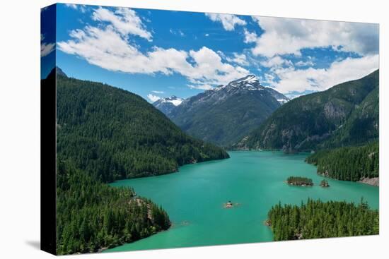 Diablo Lake and Davis Peak, Ross Lake National Recreation Area, North Cascades, Washington State-Alan Majchrowicz-Premier Image Canvas