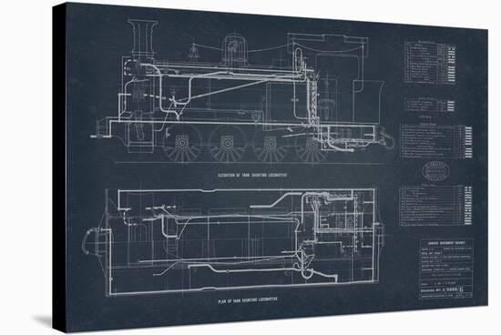 Diagram for Tank Engines II-The Vintage Collection-Stretched Canvas