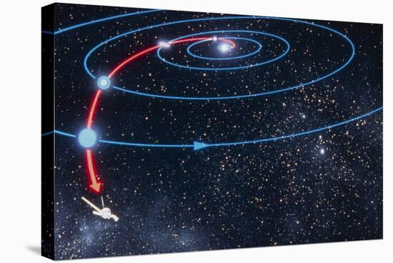 Diagram Showing the Route of Voyager 2-Julian Baum-Premier Image Canvas