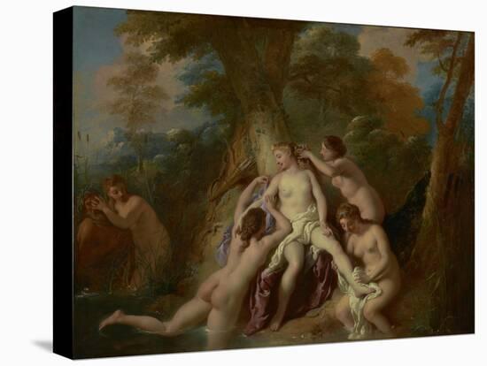 Diana and Her Nymphs Bathing, 1722-4-Jean Francois de Troy-Premier Image Canvas