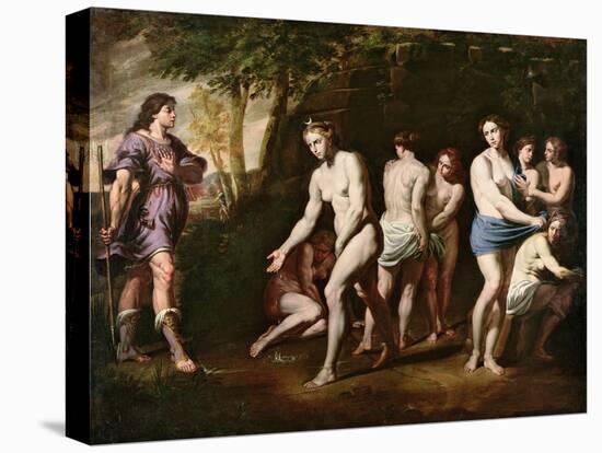 Diana and Her Nymphs Surprised by Actaeon-Andrea Vaccaro-Premier Image Canvas