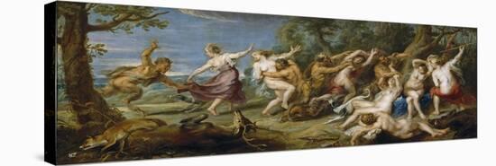 Diana and Her Nymphs Surprised by Satyrs, 1638-1640-Peter Paul Rubens-Premier Image Canvas