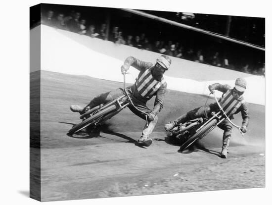 Dick Bradley (On the Lef) and Alby Golden at a Speedway Track, Exeter, C1952-C1953-null-Premier Image Canvas