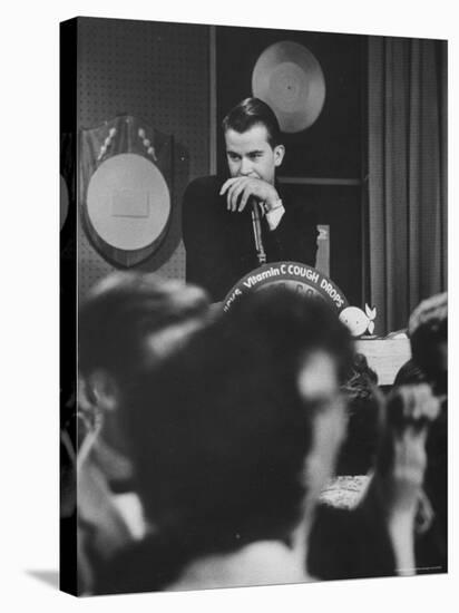 Dick Clark on His TV Show the "American Bandstand"-Paul Schutzer-Premier Image Canvas