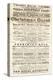 Dickens Playbill: 'A Christmas Carol' at Adelphi Theatre Royal, February 26th 1814-null-Premier Image Canvas