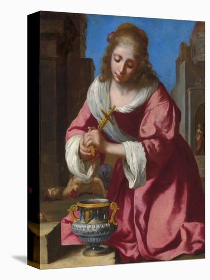 Die heilige Praxedis-Johannes Vermeer-Premier Image Canvas