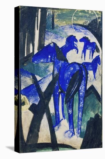 Die Mutterstute Der Blauen Pferde I., 1913. Postkarte an Else Lasker-Schueler-Franz Marc-Premier Image Canvas