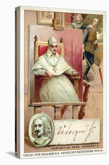 Diego Velasquez, Spanish Painter, and Portrait of Pope Innocent X-null-Premier Image Canvas