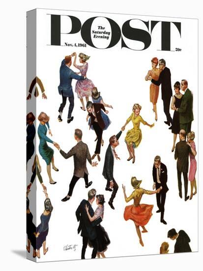 "Different Dancing Styles," Saturday Evening Post Cover, November 4, 1961-Thornton Utz-Premier Image Canvas