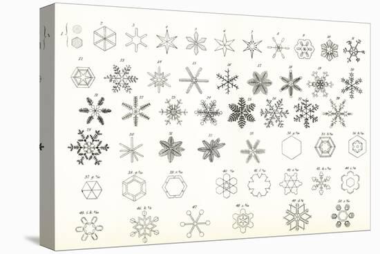 Different Forms of Snow and Hailstones. from the National Encyclopaedia, Published C.1890-null-Premier Image Canvas