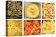 Different Types Of Pasta In White Wooden Box Sections Close-Up-Yastremska-Stretched Canvas