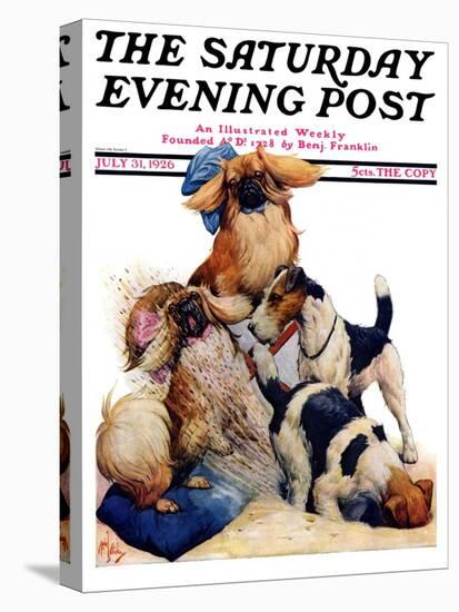 "Digging Doggy," Saturday Evening Post Cover, July 31, 1926-Robert L. Dickey-Premier Image Canvas