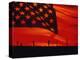 Digital Composite of the American Flag over the Countryside-null-Premier Image Canvas