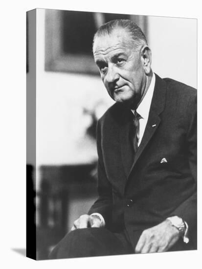 Digitally Restored American History Photo of President Lyndon B. Johnson-null-Premier Image Canvas