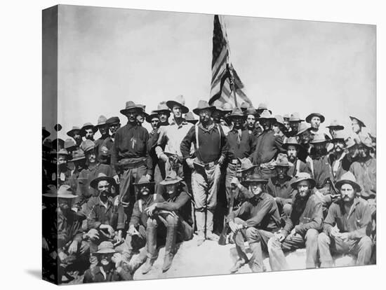 Digitally Restored Vector Artwork of Theodore Roosevelt And the Rough Riders-Stocktrek Images-Premier Image Canvas