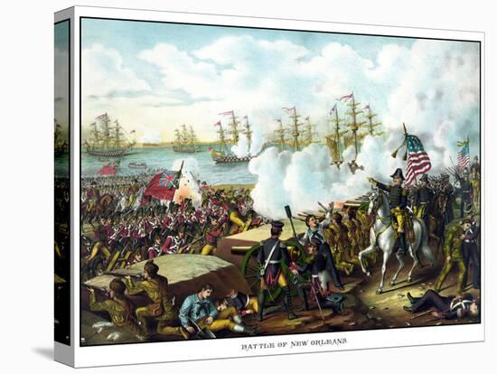 Digitally Restored War of 1812 Print at the Battle of New Orleans-Stocktrek Images-Premier Image Canvas