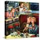 "Diner Engagement", July 15, 1950-Constantin Alajalov-Premier Image Canvas