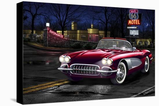 Diners and Cars V-null-Stretched Canvas