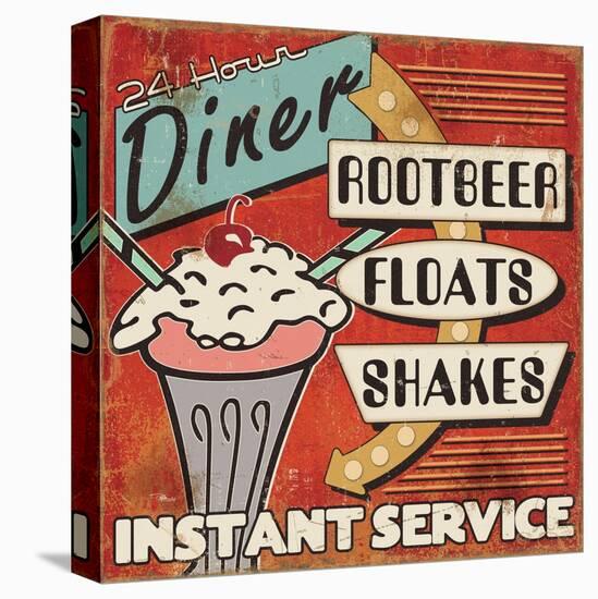 Diners and Drive Ins III-Pela Design-Stretched Canvas