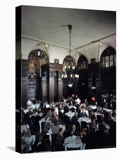 Diners in the Oak Room at the Plaza Hotel-Dmitri Kessel-Premier Image Canvas