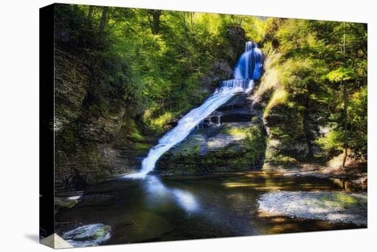 Dingmans Fall in Summer, Pennsylvania-George Oze-Premier Image Canvas