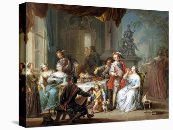 Dining on the Terrace-Franz Christoph Janneck-Premier Image Canvas