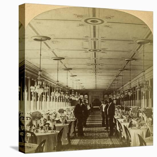 Dining Room, Grand Union Hotel, Saratoga, New York, Usa-BW Kilburn-Premier Image Canvas