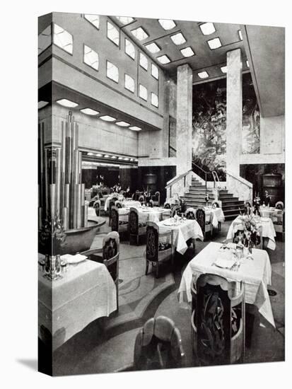 Dining Room on the Ocean Liner 'Ile De France', 1926 (B/W Photo)-French Photographer-Premier Image Canvas
