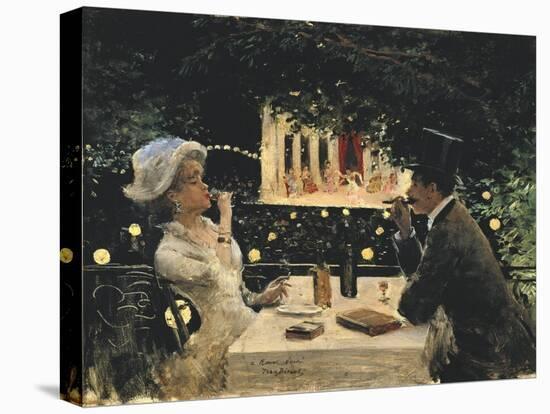 Dinner at Les Ambassadeurs-Jean Béraud-Stretched Canvas