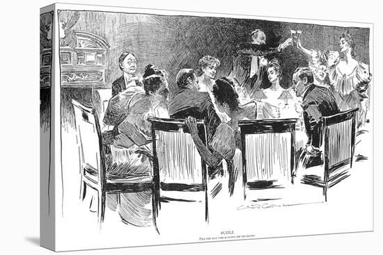 Dinner Party, 1894-Charles Dana Gibson-Premier Image Canvas