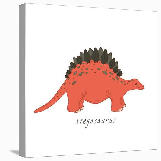 Dino Stegosaurus-Designs Sweet Melody-Stretched Canvas