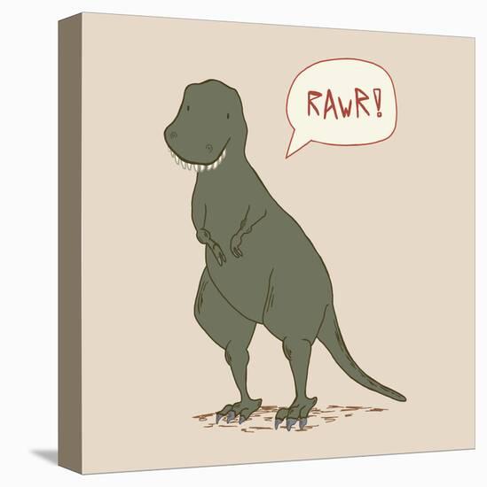 Dino Tyrannosaurus-Designs Sweet Melody-Stretched Canvas