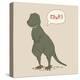 Dino Tyrannosaurus-Designs Sweet Melody-Stretched Canvas