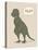 Dino Tyrannosaurus-Designs Sweet Melody-Stretched Canvas