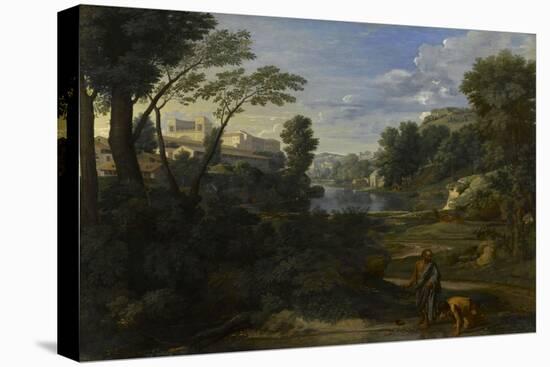 Diogène jetant son écuelle-Nicolas Poussin-Premier Image Canvas