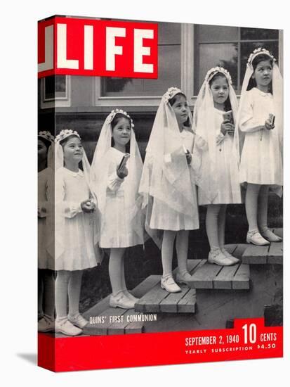 Dionne Quintuplets First Communion, September 2, 1940-Hansel Mieth-Premier Image Canvas