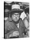 Director Sergio Leone on Location in Almeria, Spain Filming "Once Upon a Time in the West."-Bill Ray-Premier Image Canvas