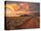 Dirt Road in the Desert at Sunset with a Colorful Sky, Tiras Mountains, Namibia-Frances Gallogly-Premier Image Canvas