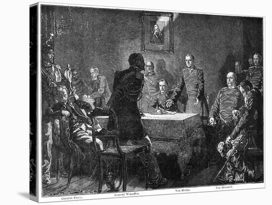 Discussing the Surrender of France after the Battle of Sedan, Franco-Prussian War, 1870-Georg Bleibtreu-Premier Image Canvas