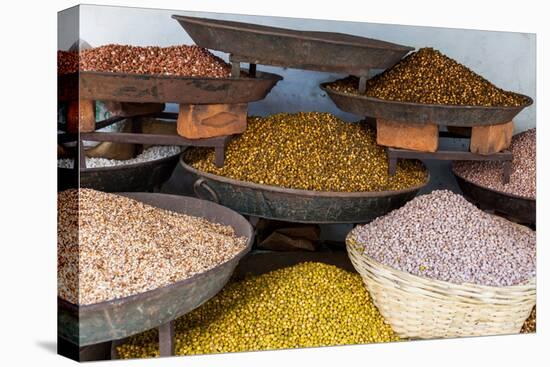 Dishes of Spices for Sale in a Street Market in the City of Udaipur, Rajasthan, India, Asia-Martin Child-Premier Image Canvas