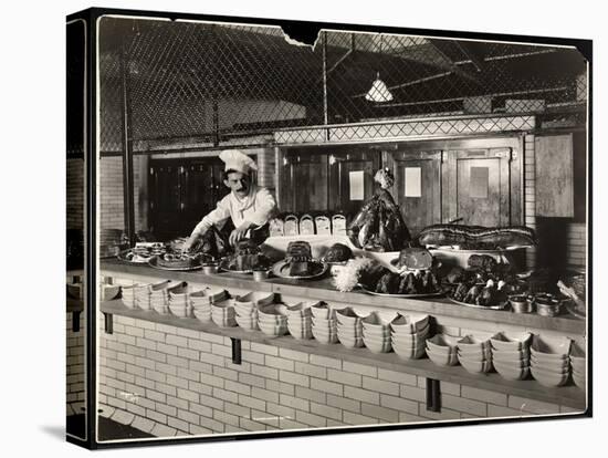 Display of Cold Meat in the Kitchen of the Commodore Hotel, 1919-Byron Company-Premier Image Canvas