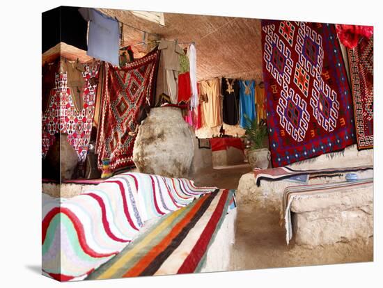 Display of Local Cloths and Carpets, Mides Oasis, Tunisia, North Africa, Africa-Dallas & John Heaton-Premier Image Canvas