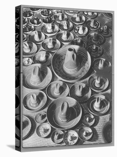 Display of Sombrero Ashtrays Hand Painted by Mexican Natives for Sale at Macy's Department Store-Margaret Bourke-White-Premier Image Canvas