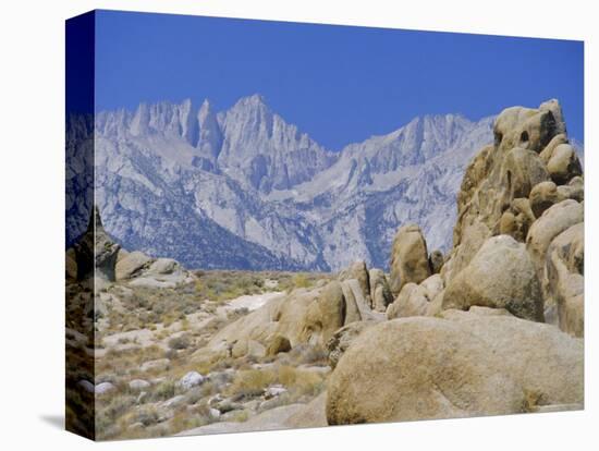 Distant Granite Peaks of Mount Whitney (4416M), Sierra Nevada, California, USA-Anthony Waltham-Premier Image Canvas