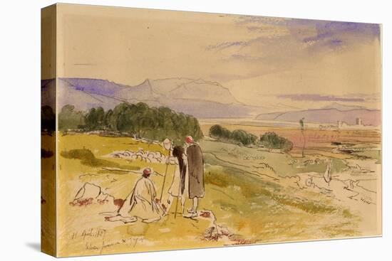 Distant View of Janina (Ink, Pencil & W/C on Paper)-Edward Lear-Premier Image Canvas