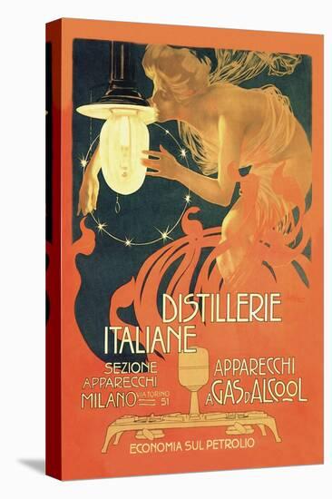 Distillerie Italiane (Italian Distillery)-Leopoldo Metlicovitz-Stretched Canvas